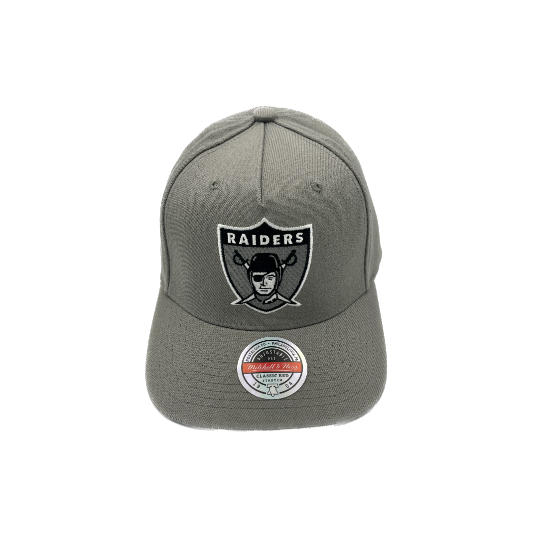 Las Vegas Raiders Hat - Grey Off Court Redline NFL Snapback Cap - Mitchell & Ness