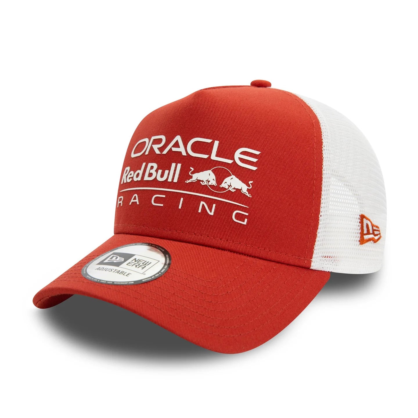 Oracle Red Bull Racing Hat - Formula 1 Seasonal 2-Tone Rust White 9Forty A-Frame Trucker Snapback Cap - New Era