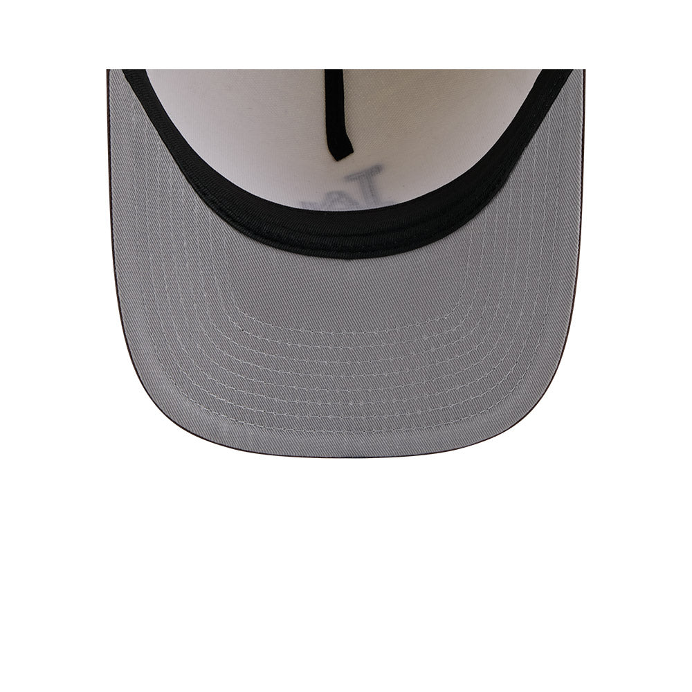 LA Dodgers Hat - Chocolate Brown and White 2Tone MLB 9Fifty A-Frame Snapback Cap - New Era