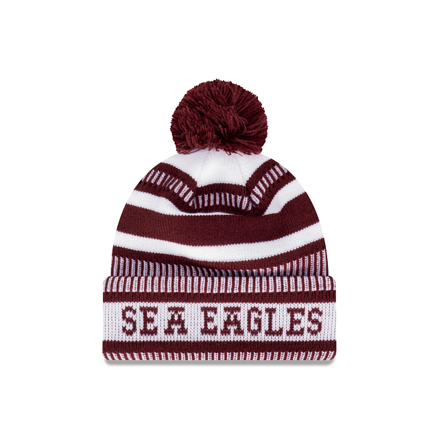 Manly Warringah Sea Eagles Beanie - Cuff Wordmark Knit NRL - New Era