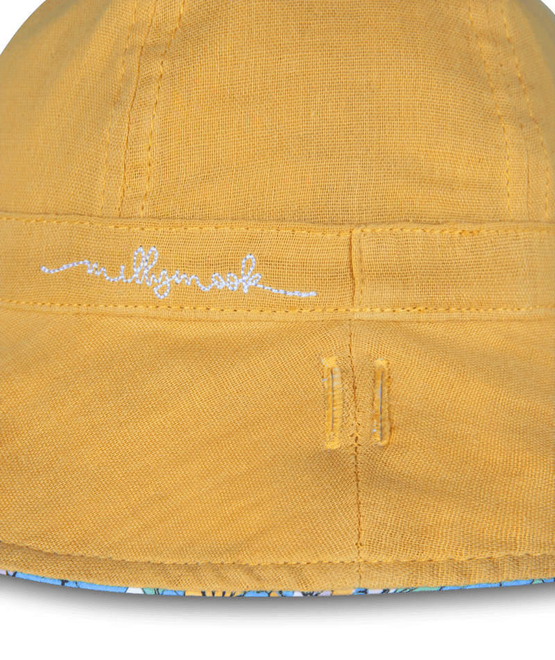 Millymook Girls Floppy Bucket Hat - Multi Coloured With Flowers Print Pattern - Meadow