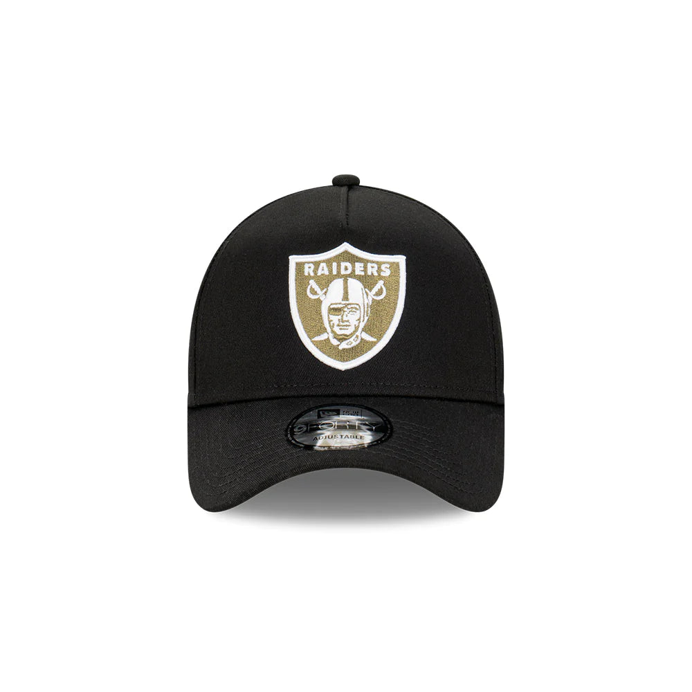 Las Vegas Raiders Hat - Black Olive A-Frame 9Forty NFL Snapback - New Era