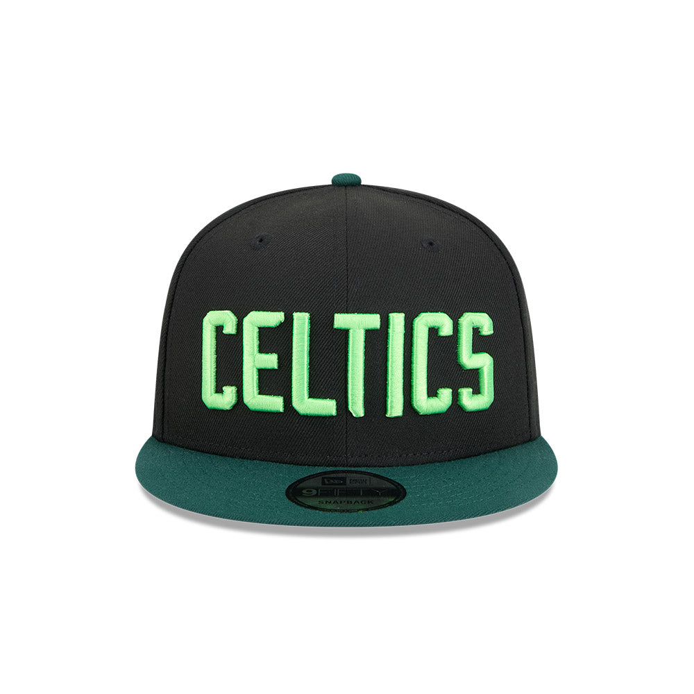 Boston Celtics Hat - NBA 2024-2025 City Edition Black Green 9Fifty Snapback Cap - New Era