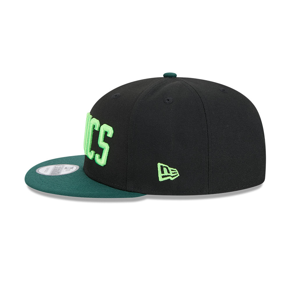 Boston Celtics Hat - NBA 2024-2025 City Edition Black Green 9Fifty Snapback Cap - New Era