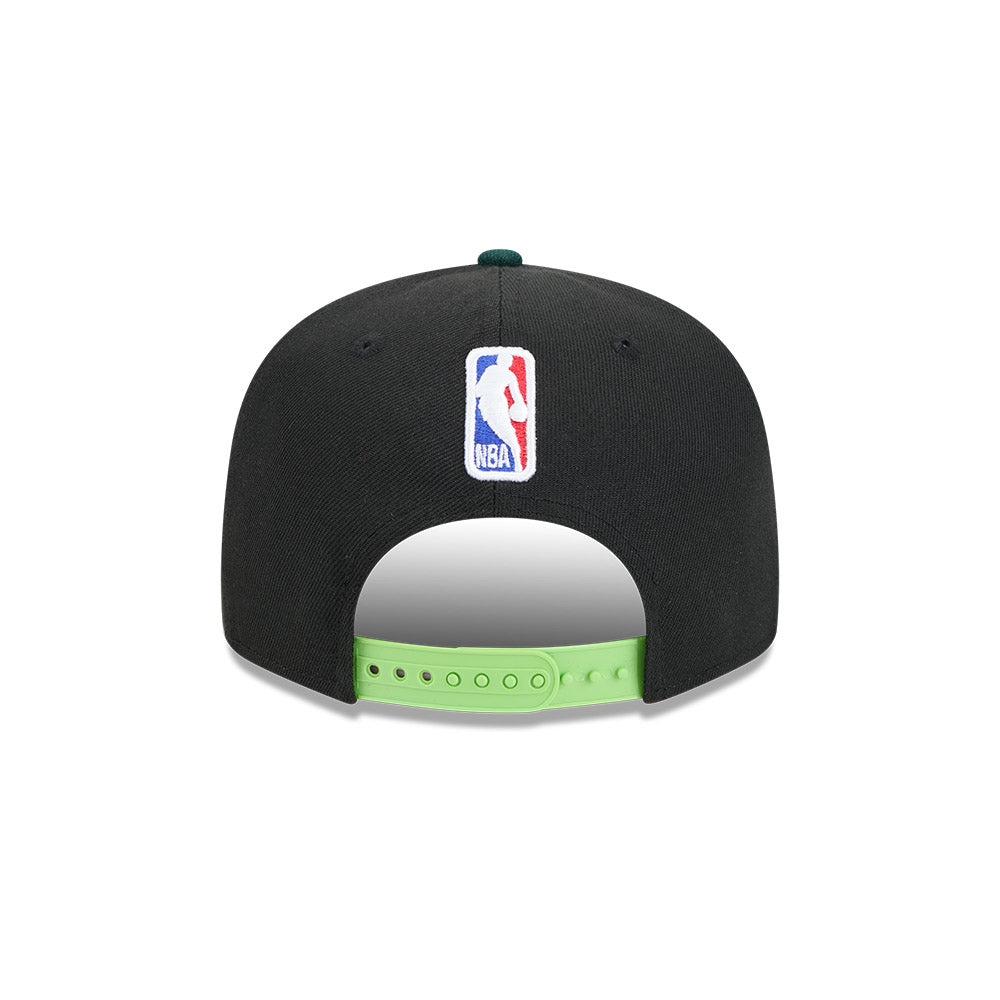 Boston Celtics Hat - NBA 2024-2025 City Edition Black Green 9Fifty Snapback Cap - New Era