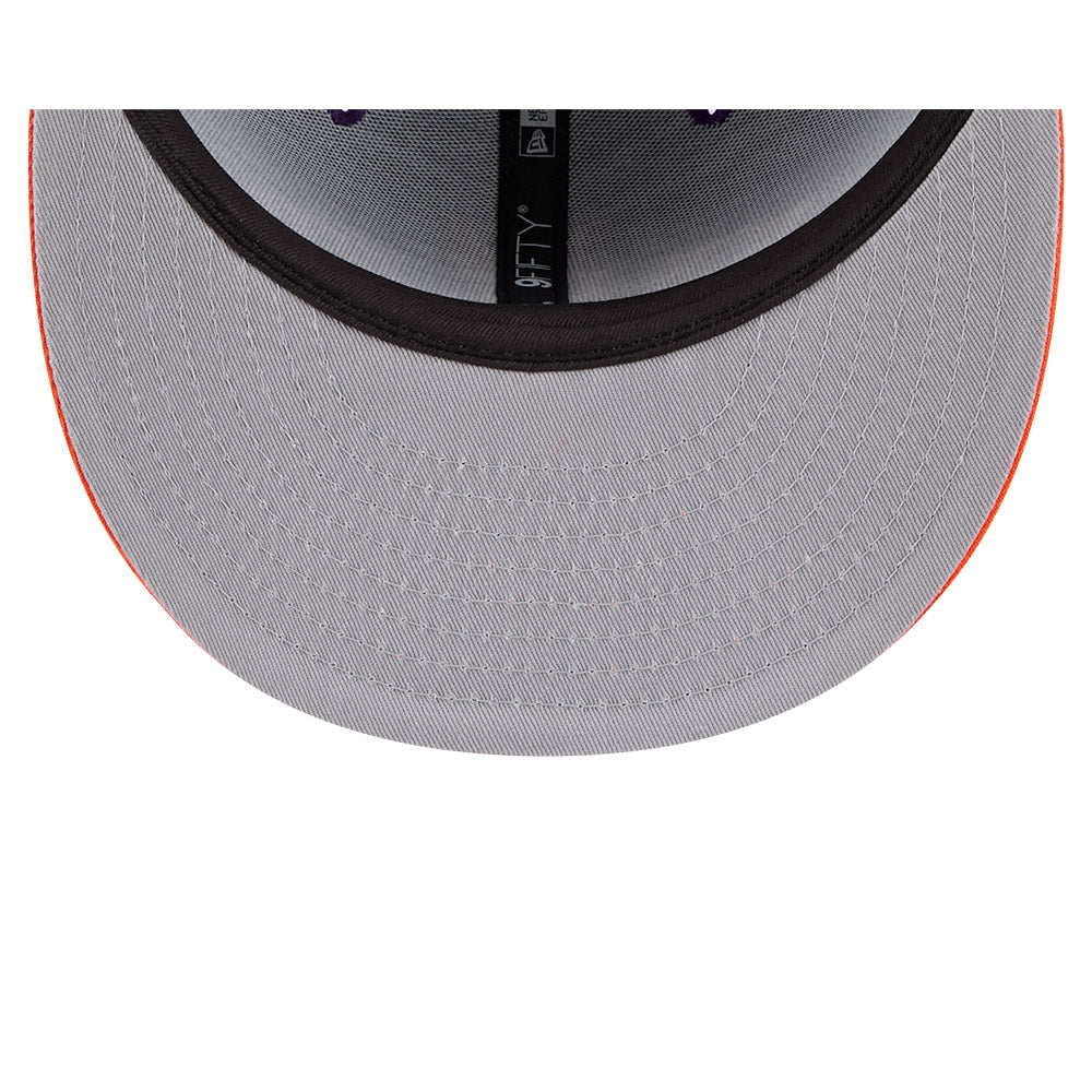 Phoenix Suns Youth Kids Hat - JR NBA 2024-2025 City Edition Purple Orange 9Fifty Snapback Cap - New Era