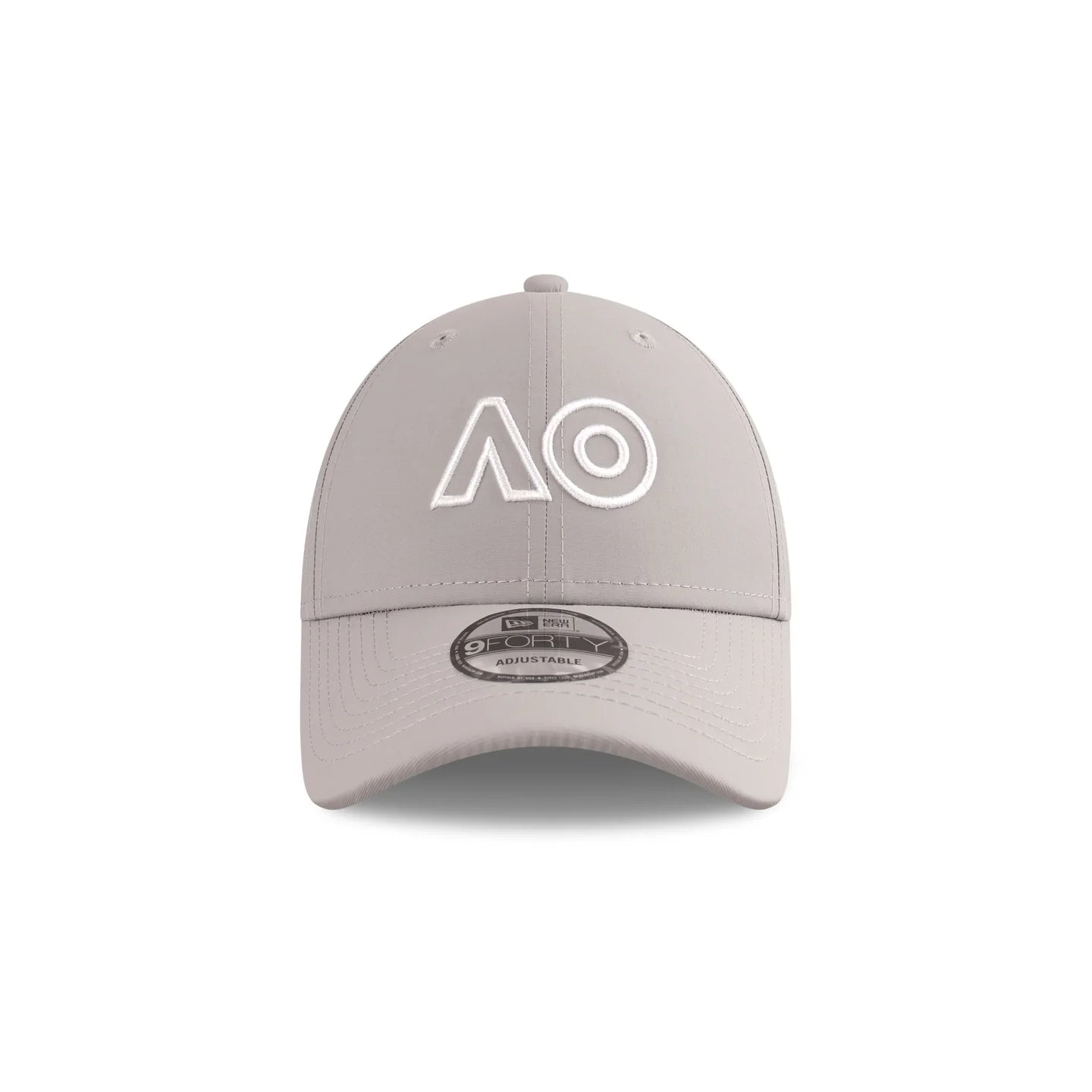 Australian Open Hat - 2025 Core Outline AO Grey Tennis 9Forty Strapback Cap - New Era