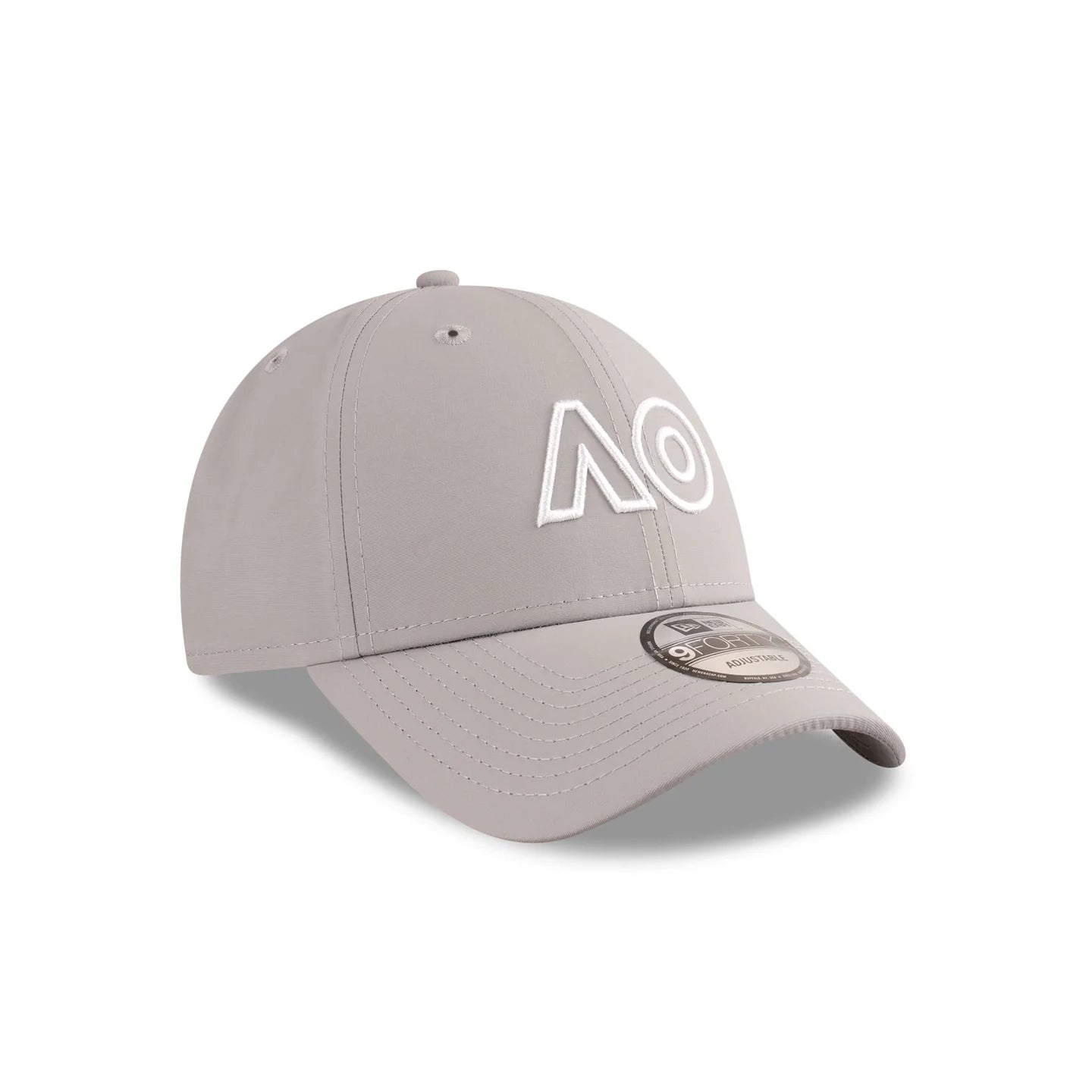 Australian Open Hat - 2025 Core Outline AO Grey Tennis 9Forty Strapback Cap - New Era