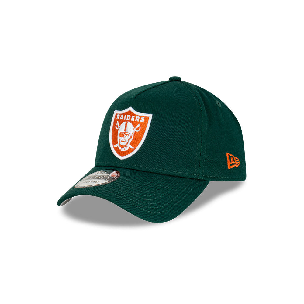 Las Vegas Raiders Hat - Copper Green A-Frame 9Forty NFL Super Bowl Snapback Cap - New Era