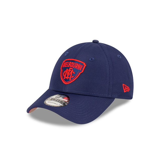 Melbourne Demons Hat - 2023 AFL Official Team Colour Media Cap 9Forty Strapback - New Era