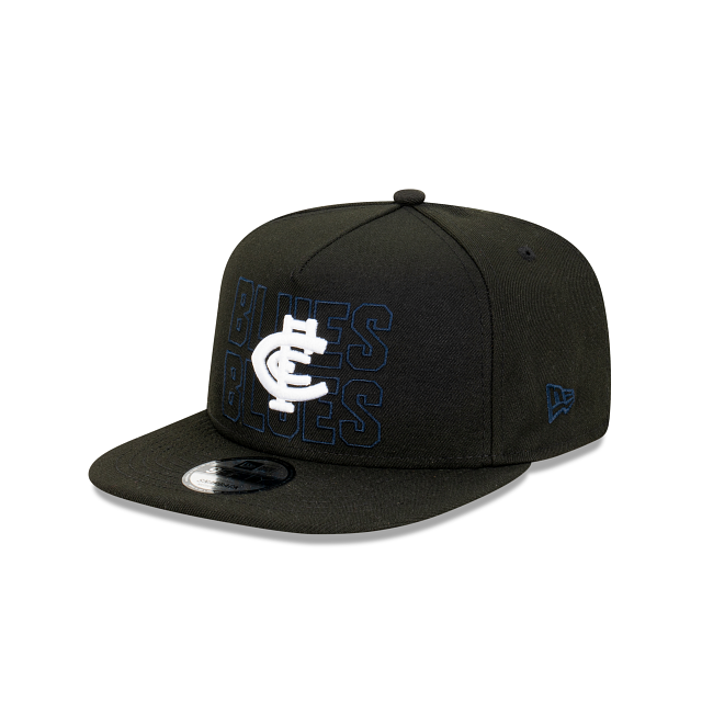 Carlton Blues Hat - AFL Neon Lights Black 9Fifty A-Frame Snapback Cap - New Era