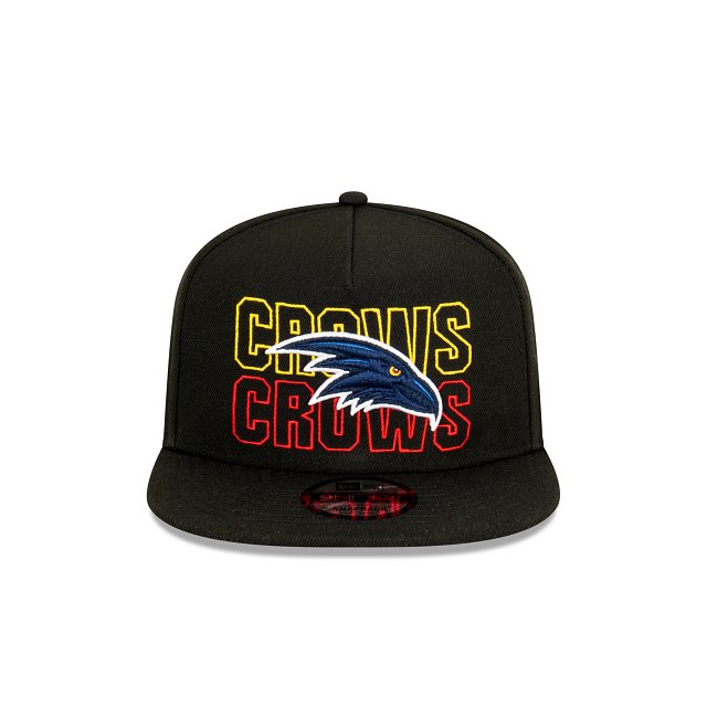 Adelaide Crows Hat - AFL Neon Lights Black 9Fifty A-Frame Snapback Cap - New Era