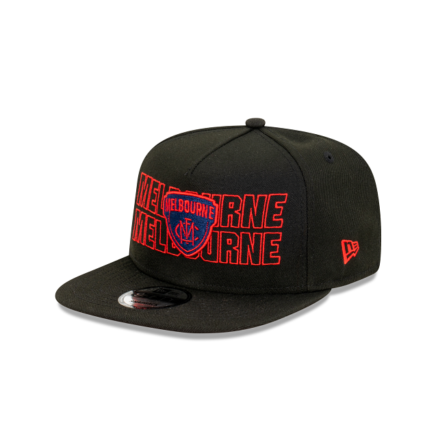 Melbourne Demons Hat - AFL Neon Lights Black 9Fifty A-Frame Snapback Cap - New Era