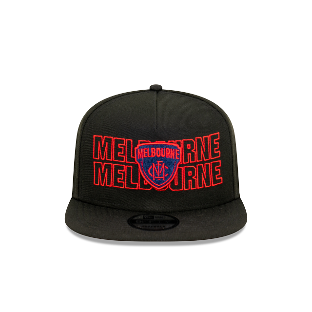 Melbourne Demons Hat - AFL Neon Lights Black 9Fifty A-Frame Snapback Cap - New Era