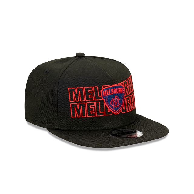 Melbourne Demons Hat - AFL Neon Lights Black 9Fifty A-Frame Snapback Cap - New Era