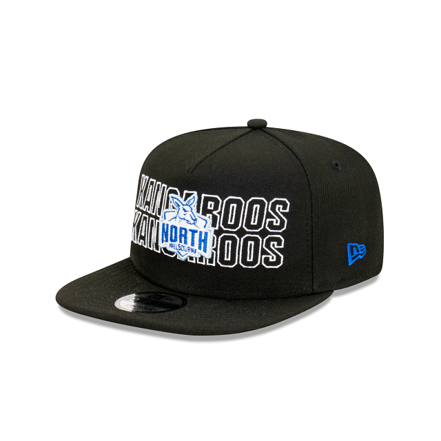 North Melbourne Kangaroos Hat - AFL Neon Lights Black 9Fifty A-Frame Snapback Cap - New Era