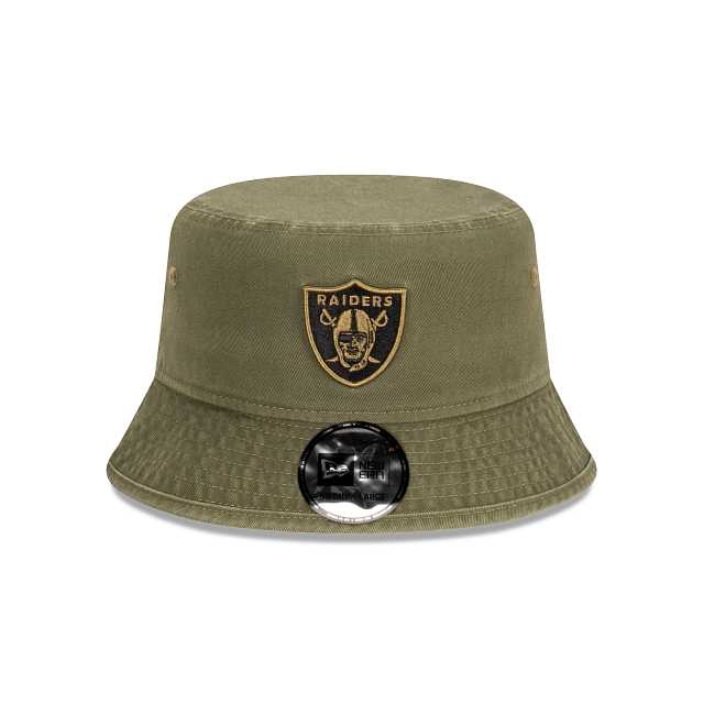 Las Vegas Raiders Bucket Hat - Washed Olive NFL Bucket - New Era