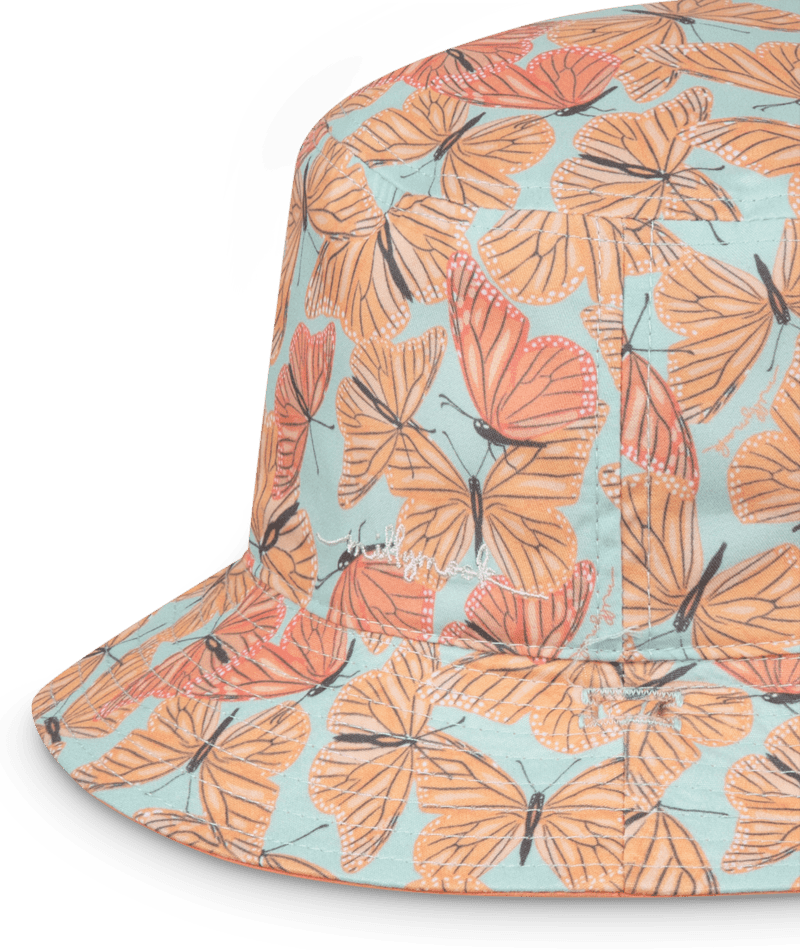 Millymook Girls Bucket Hat - Mint Butterfly Design - Tilda