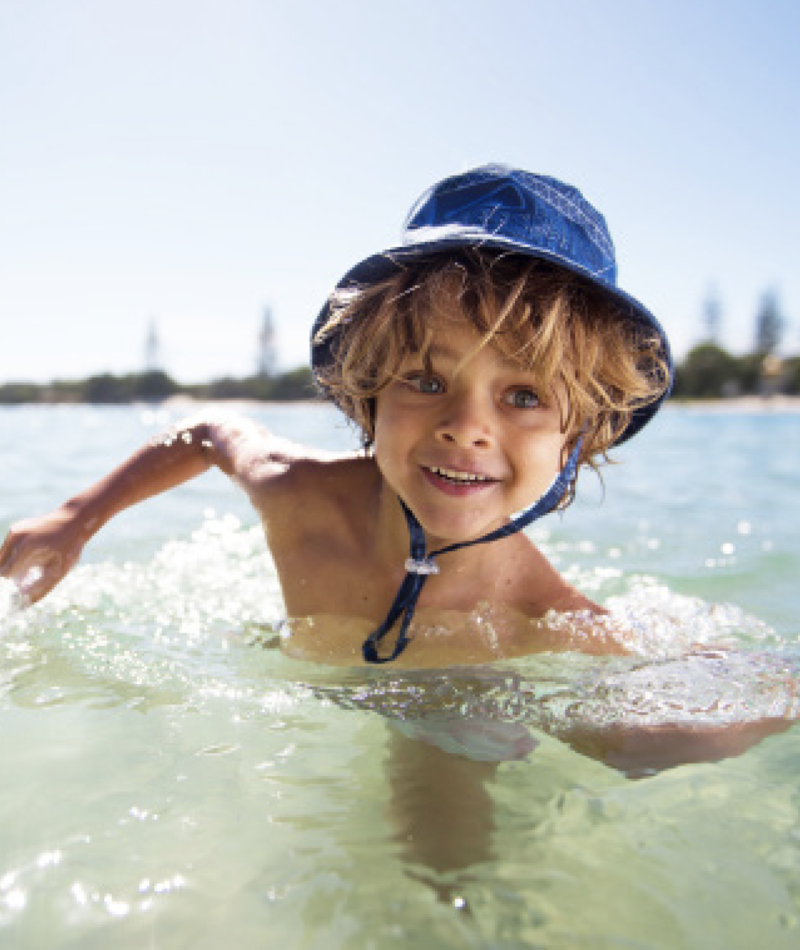 Dozer Boys Bucket Hat - Navy Ocean Theme - Aiden