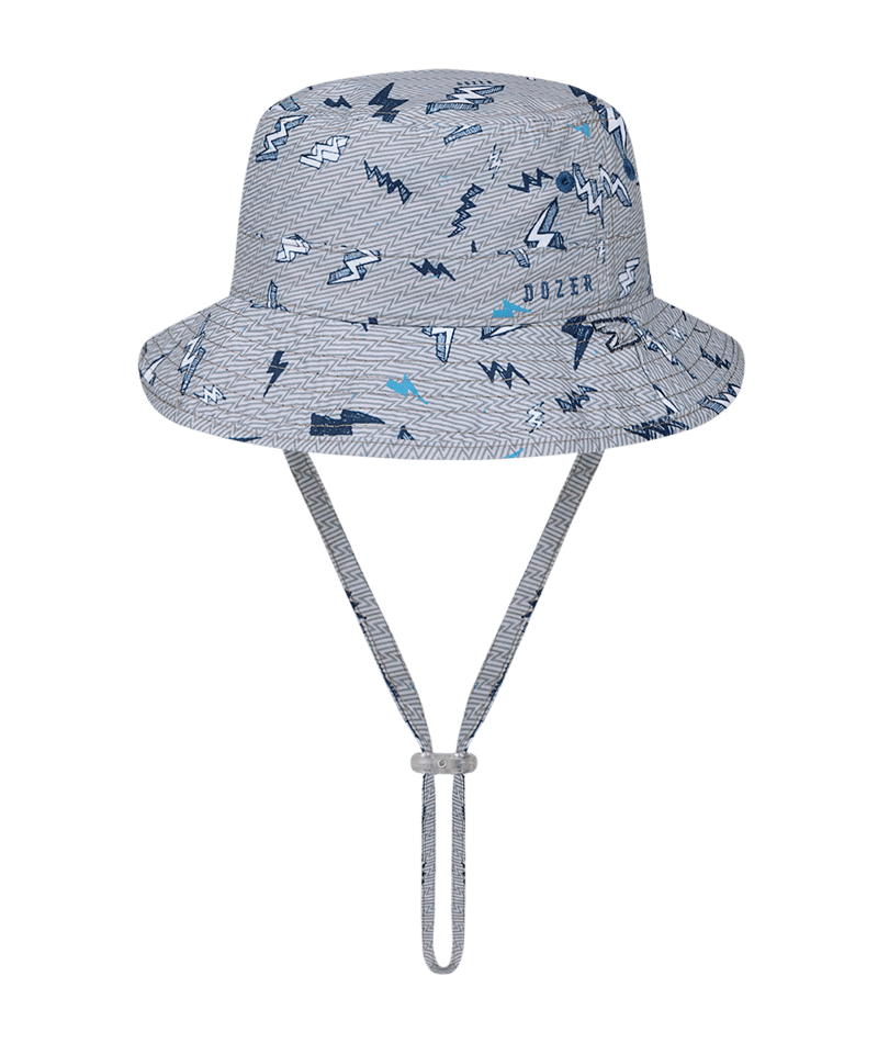 Dozer Boys Bucket Hat - Grey Thunderbolts - Zap