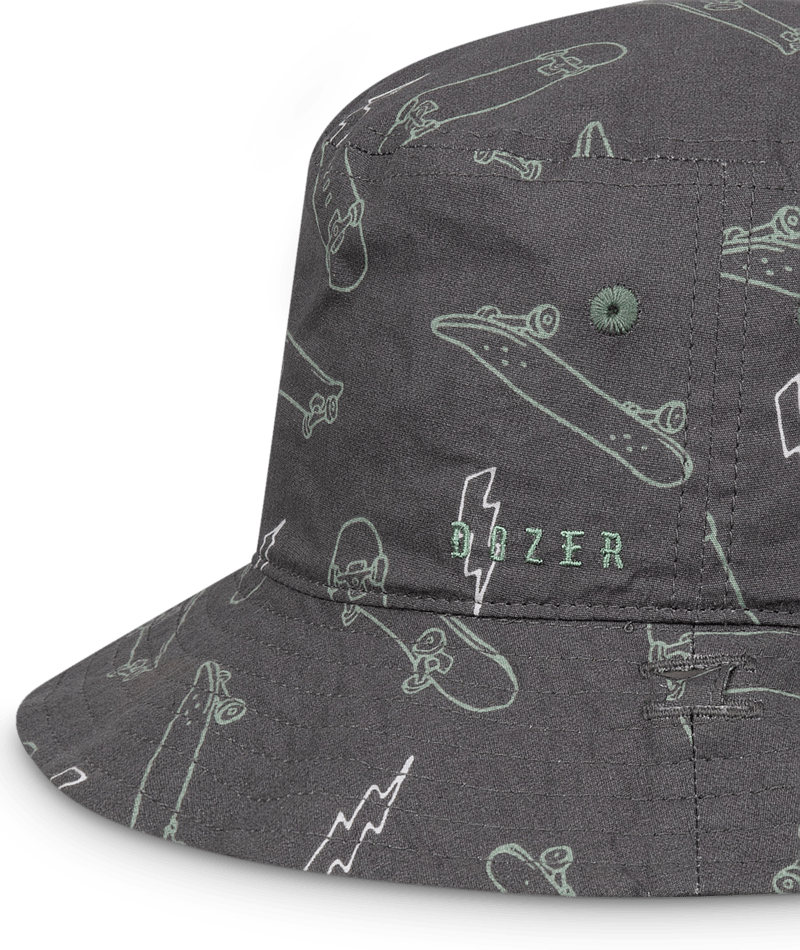 Dozer Boys Bucket Hat - Charcoal Grey Skateboard - Gawler