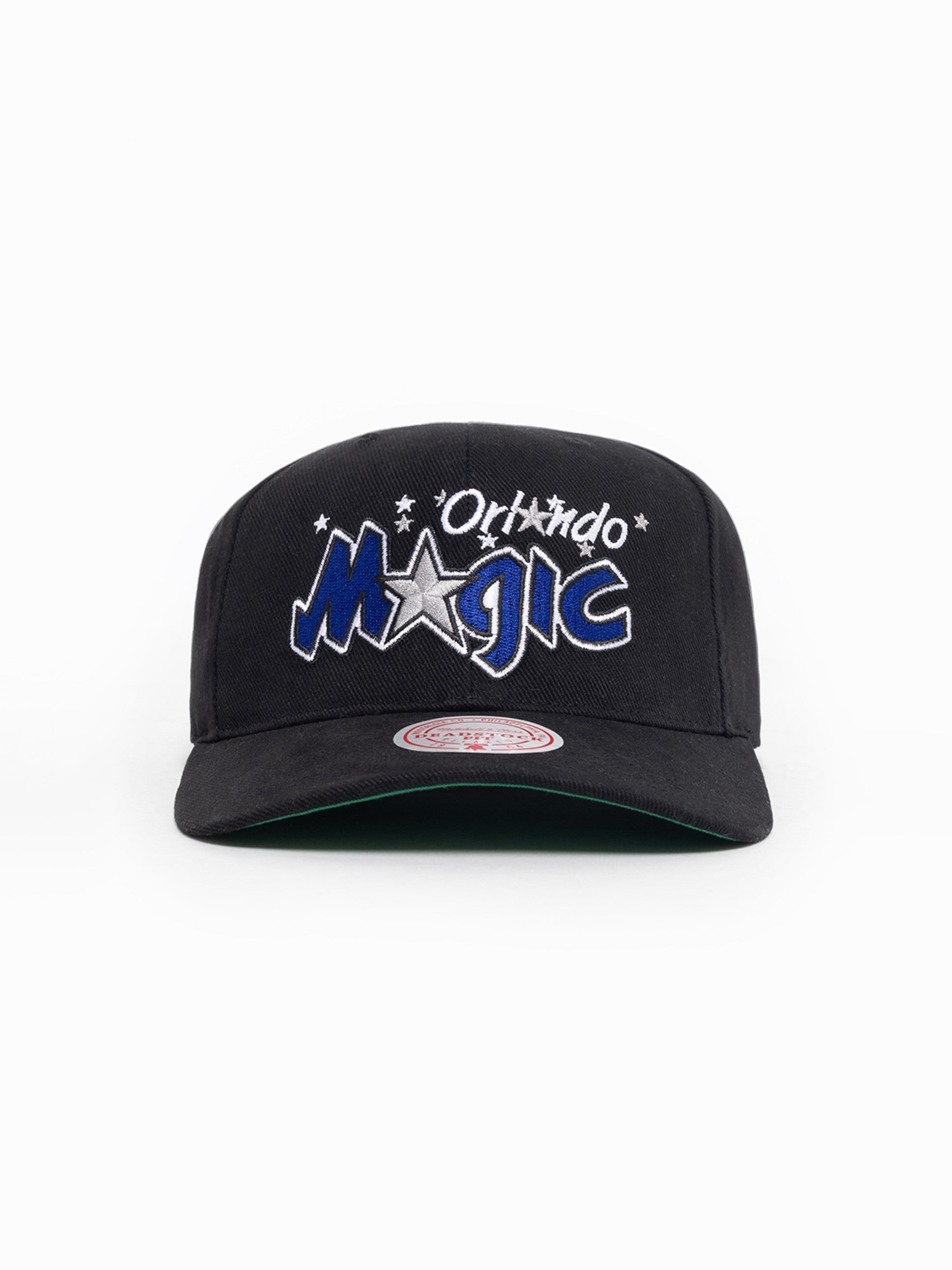 Orlando Magic Hat - Wordmark Black NBA Snapback Cap - Mitchell & Ness