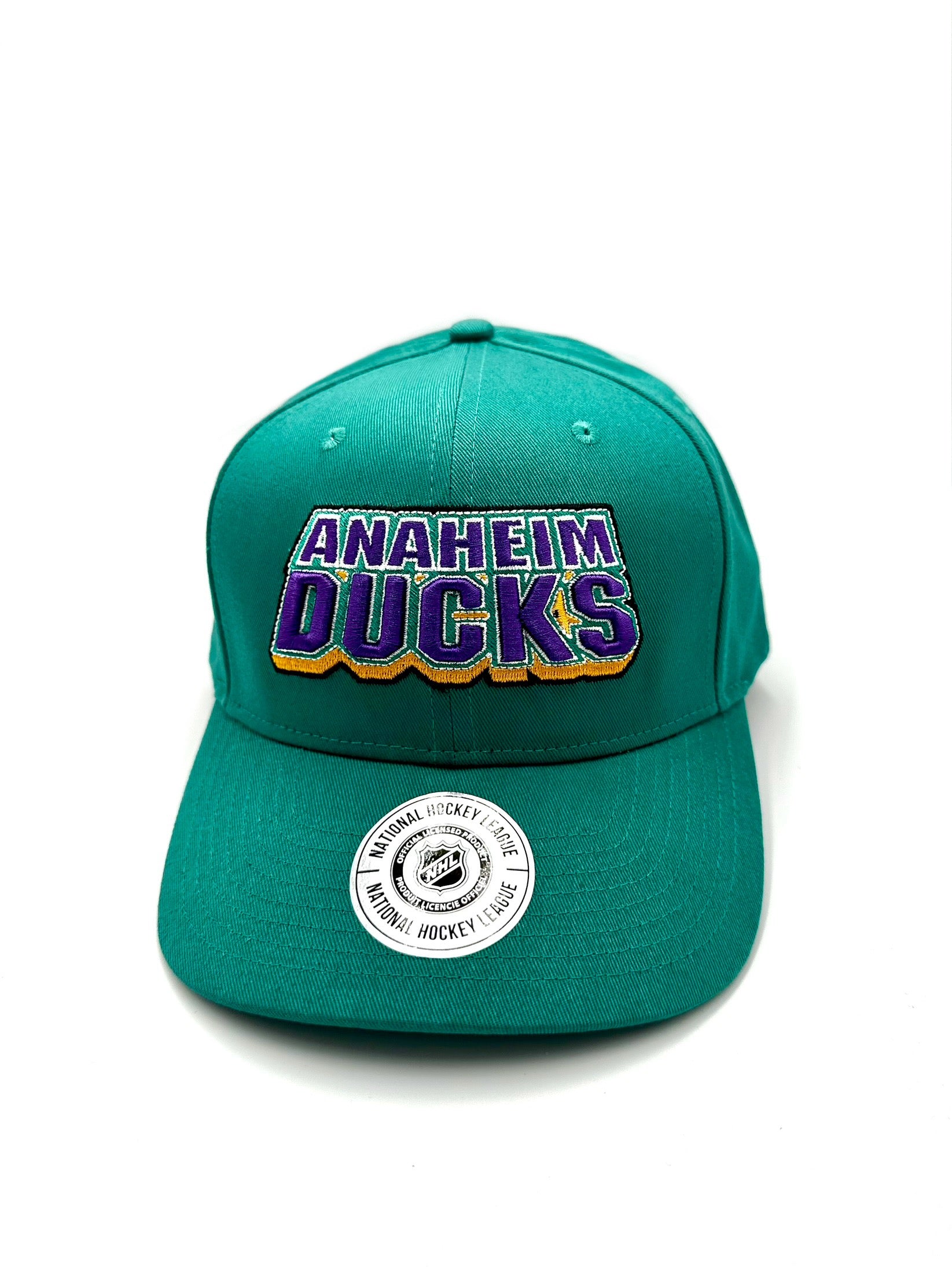 Anaheim Ducks Hat - Teal Pro Crown NHL Snapback Cap - Majestic Athletic