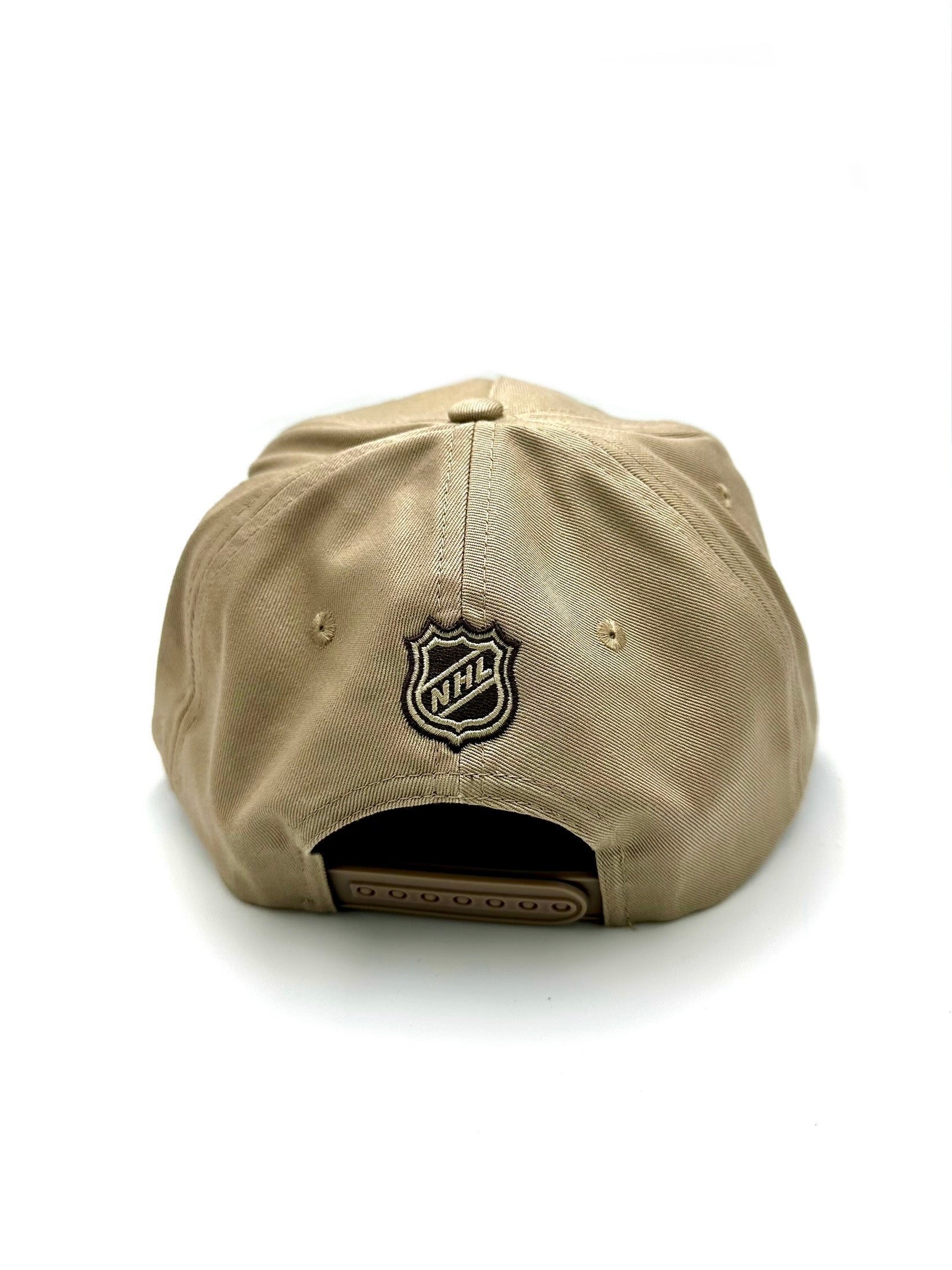 Anaheim Ducks Hat - Desert Taupe Tonal Stark NHL Snapback Cap - Majestic Athletic