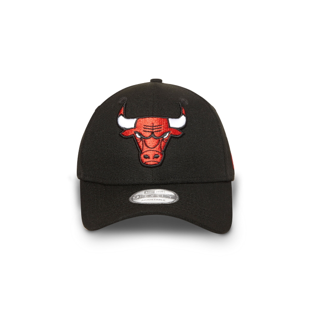Chicago Bulls Hat - Black Red NBA 9Forty Strapback Cap - New Era
