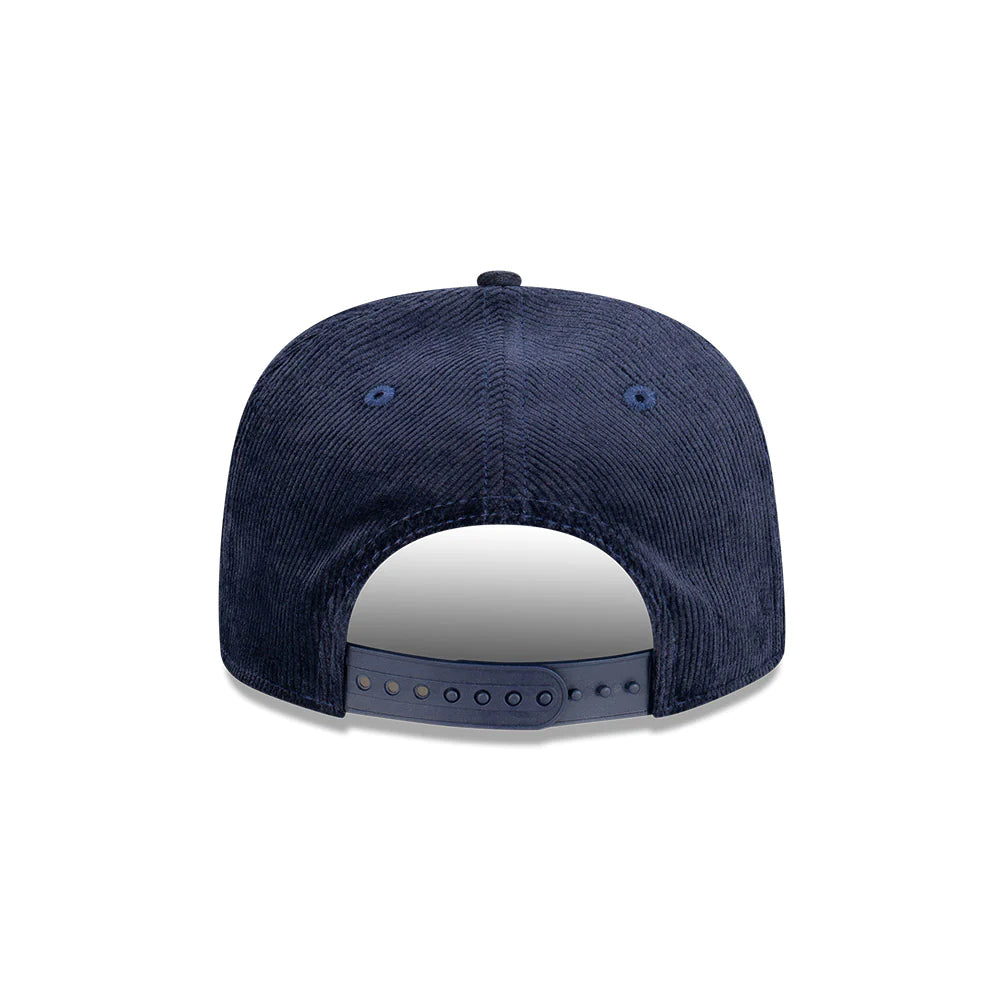 Melbourne Demons Hat - 2023 AFL Mascot Navy Blue Corduroy The Golfer Snapback Cap - New Era