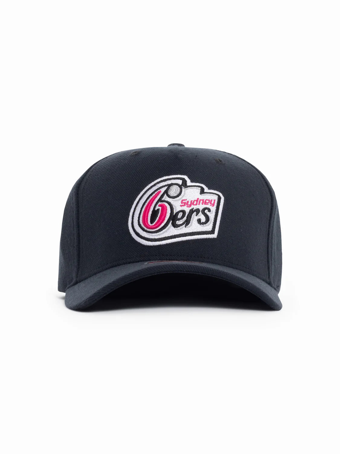 Sydney Sixers Hat - BBL Black Team Logo Classic Redline Snapback Cap - Mitchell & Ness