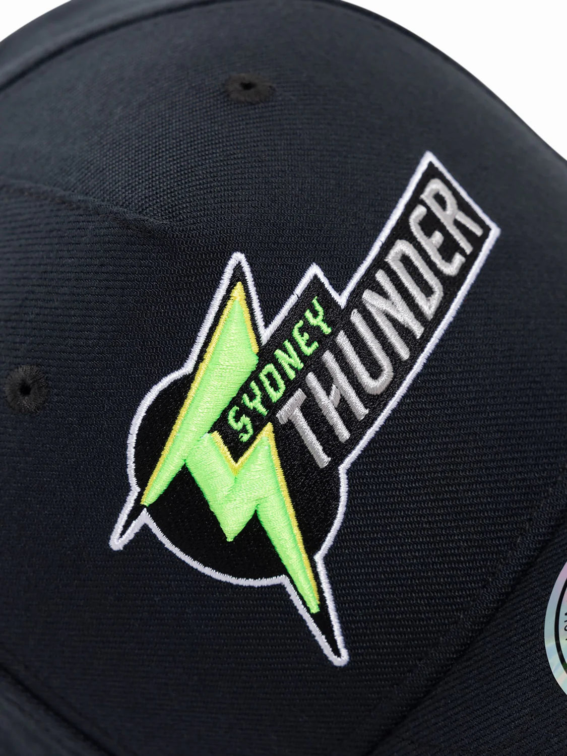 Sydney Thunder Hat - BBL Black Team Logo Classic Redline Snapback Cap - Mitchell & Ness