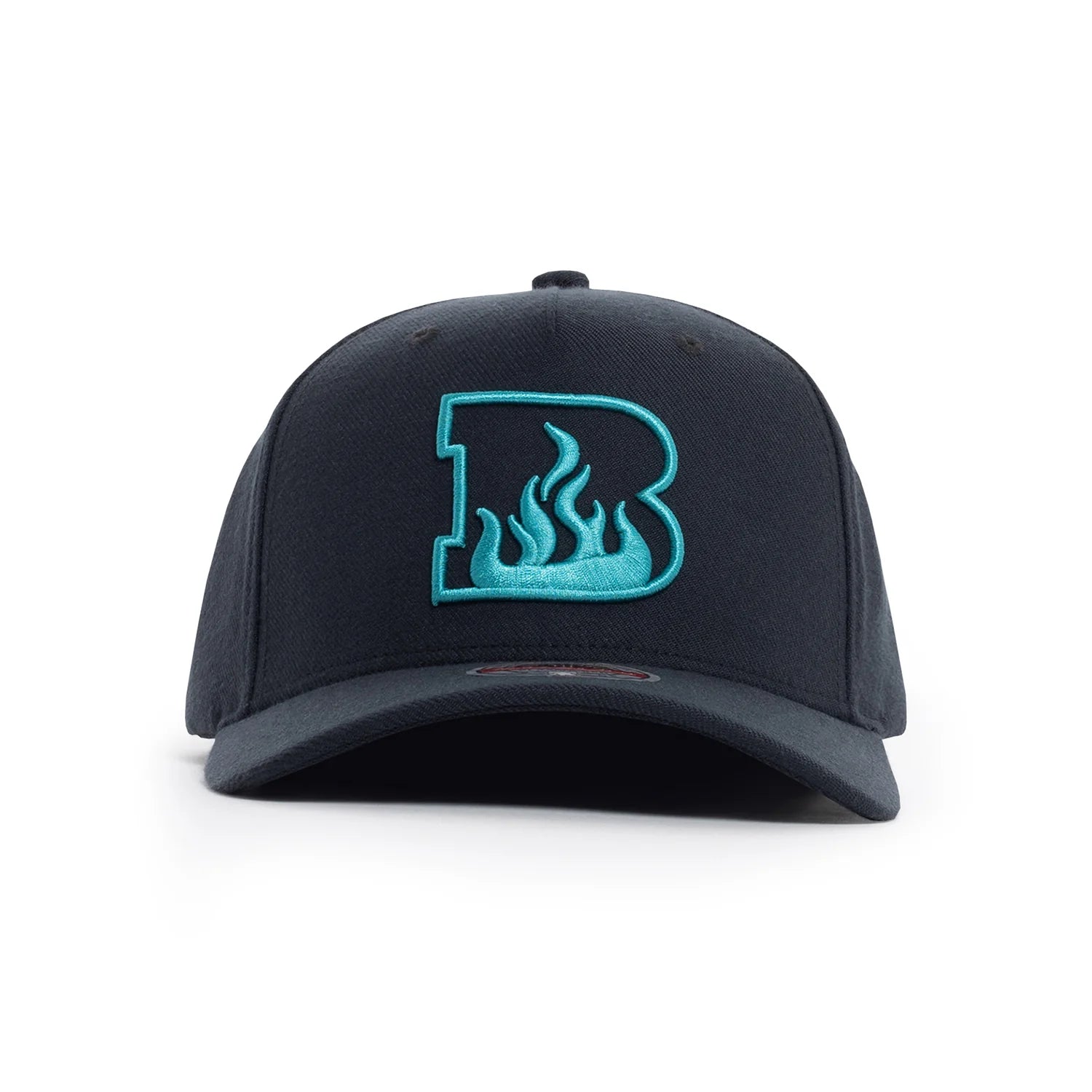 Brisbane Heat Hat - BBL Black Team Logo Classic Redline Snapback Cap - Mitchell & Ness
