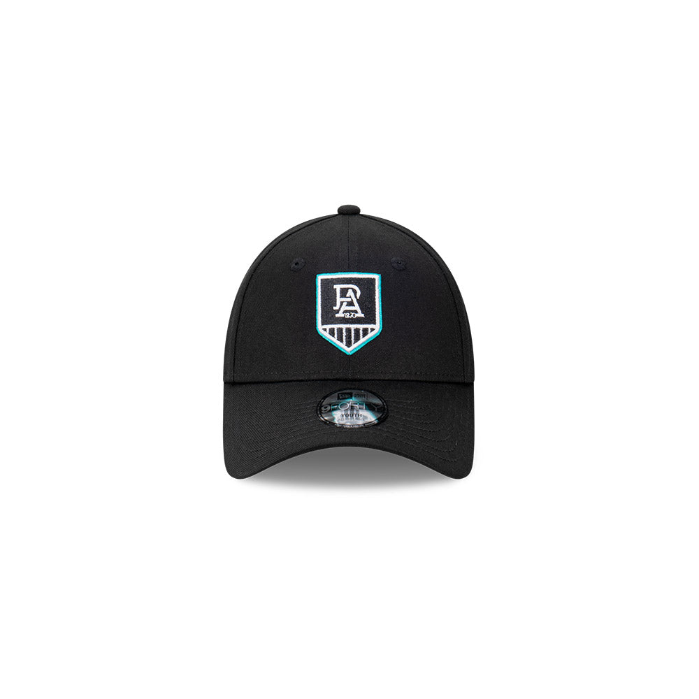 Port Adelaide Power Youth Hat - AFL 2024 Official Team Colour 9Forty Kids Strapback Cap - New Era