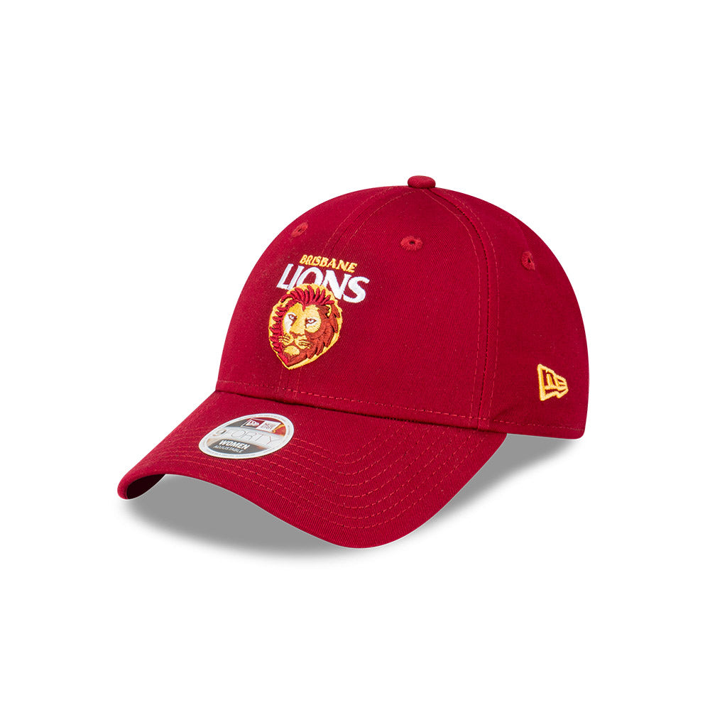 Brisbane Lions Women's Cap - AFL 2024 Official Team Colour 9Forty Strapback Hat - New Era