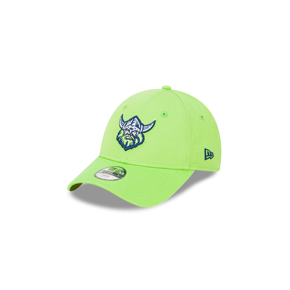 Canberra Raiders Youth Hat - NRL 2024 Official Team Colour 9Forty Kids Strapback Cap - New Era