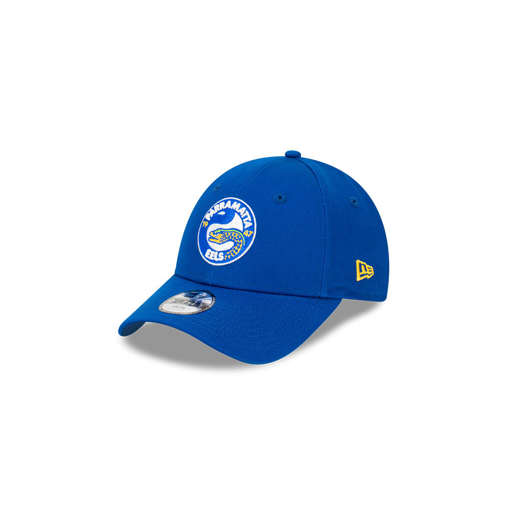 Parramatta Eels Youth Hat - NRL 2024 Official Team Colour 9Forty Kids Strapback Cap - New Era