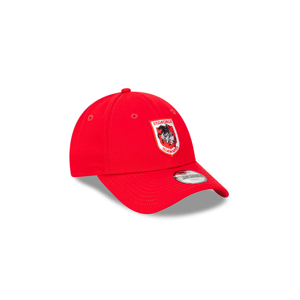 St George Illawarra Dragons Youth Hat - NRL 2024 Official Team Colour 9Forty Kids Strapback Cap - New Era
