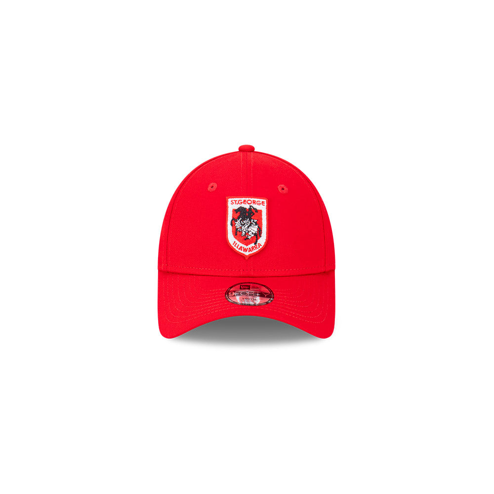 St George Illawarra Dragons Youth Hat - NRL 2024 Official Team Colour 9Forty Kids Strapback Cap - New Era
