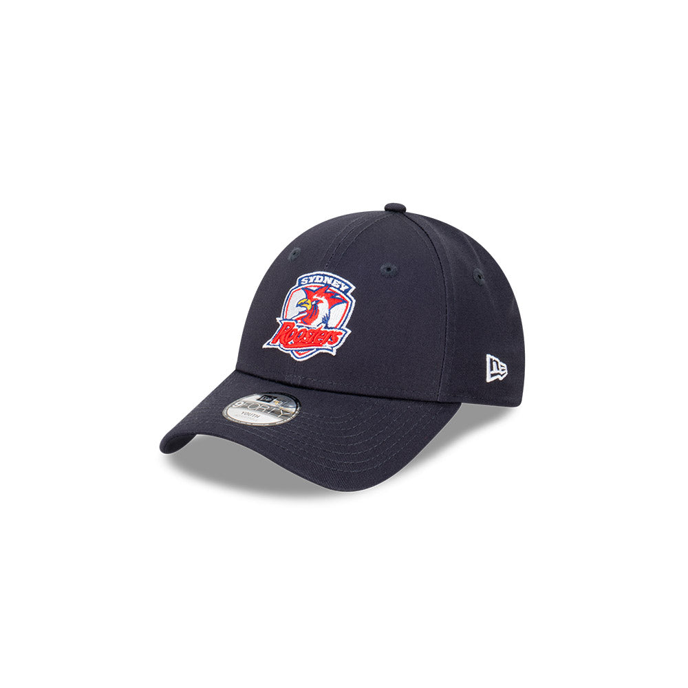 Sydney Roosters Youth Hat - NRL 2024 Official Team Colour 9Forty Kids Strapback Cap - New Era