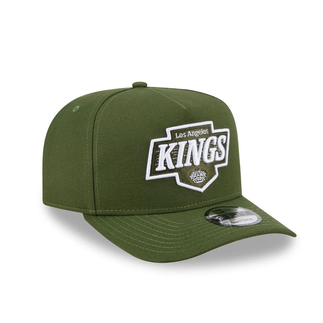 Los Angeles Kings Hat - Rifle Green NHL 9Fifty A-Frame Snapback Cap - New Era