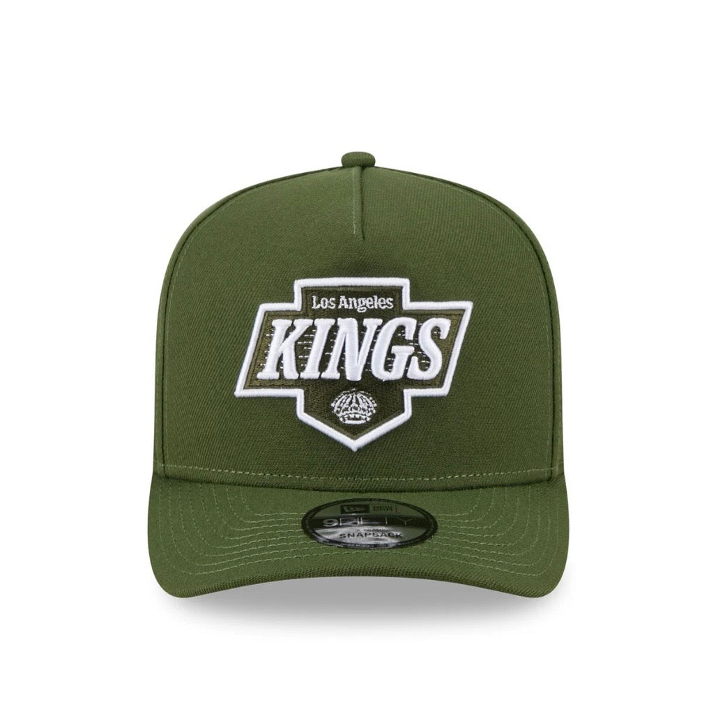 Los Angeles Kings Hat - Rifle Green NHL 9Fifty A-Frame Snapback Cap - New Era