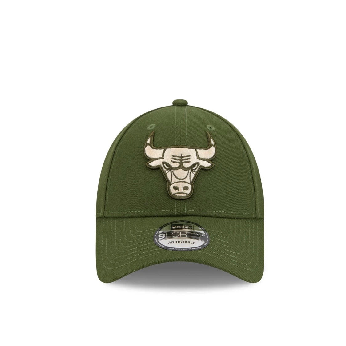 Chicago Bulls Hat - Rifle Green Ivory NBA 9Forty Snapback Cap - New Era