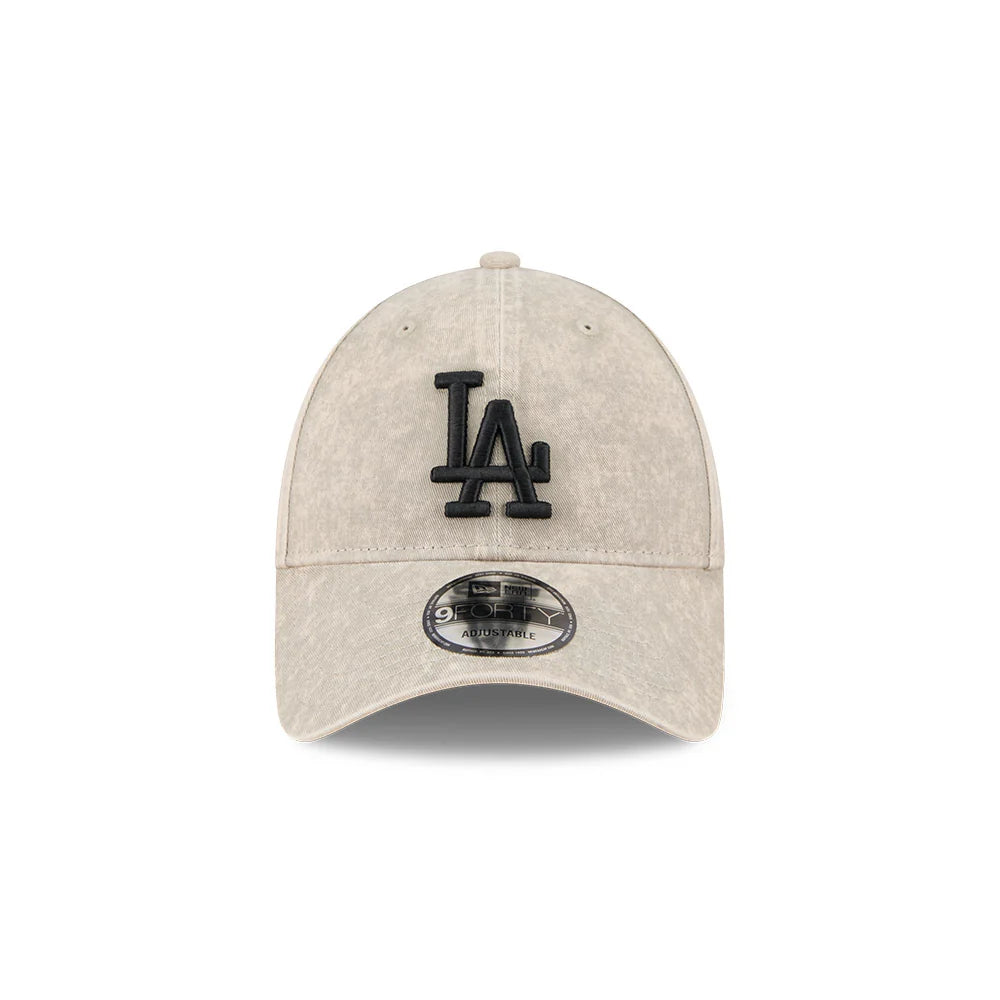 LA Dodgers Hat - Washed Pebble Black MLB 9Forty Snapback Cap - New Era