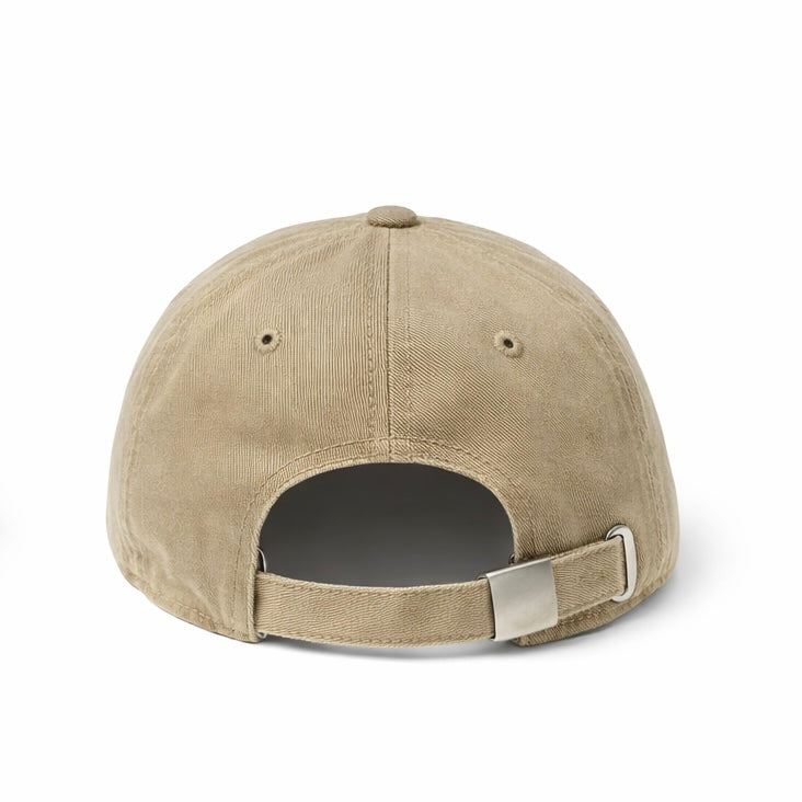 HL Brand Hat - Beige Classic Everyday Essentials Strapback Cap - Hat Locker Exclusive