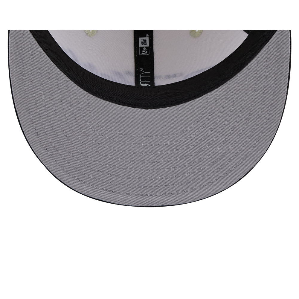 Las Vegas Raiders Hat - Script Chrome White OTC 2-Tone NFL 9Fifty Snapback Cap - New Era