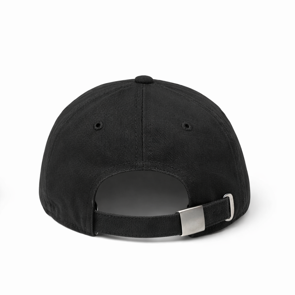 HL Brand Hat - Black Classic Everyday Essentials Strapback Cap - Hat Locker Exclusive