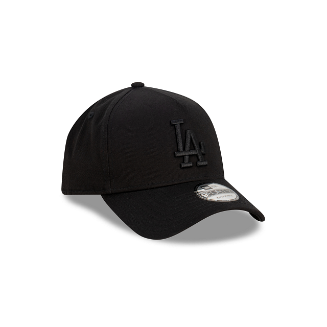LA Dodgers Hat - Black on Black 9Forty A-Frame MLB Snapback Cap - New Era