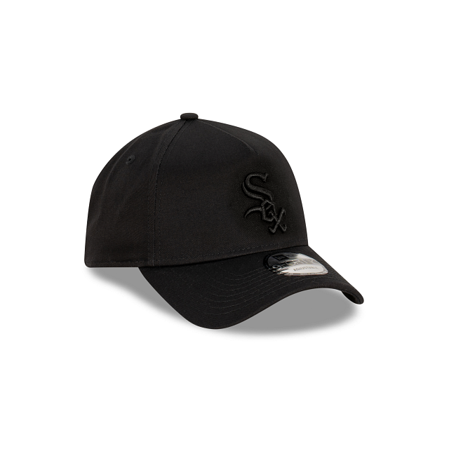 Chicago White Sox Hat - Black on Black 9Forty A-Frame MLB Snapback Cap - New Era