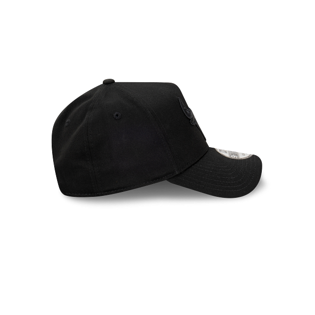 Chicago Bulls Hat - Black on Black 9Forty A-Frame NBA Snapback Cap - New Era